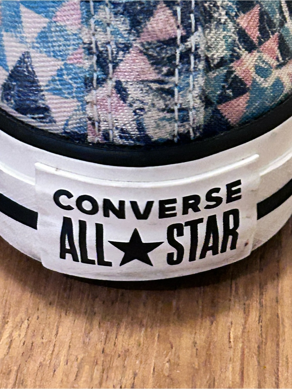 Converse Chuck Taylor High Top Sneakers  Geometric Faded Cream Teal Pink W Sz 5 - Picture 6 of 16